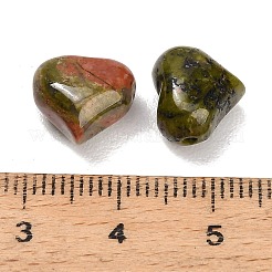 天然石ユナカイトビーズ  ハート  9~10x10~10.5x7~8mm  穴：1.4mm&nbsp;GG-CBA4A3B-C24-02