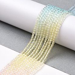 Transparent Gradient Color Glass Beads Strands&nbsp;GLAA-G101-2mm-01