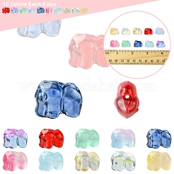 60Pcs 10 Colors Spray Painted Glass Beads&nbsp;GLAA-FS0002-05