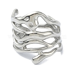 304 Stainless Steel Cuff Rings&nbsp;RJEW-M019-44P