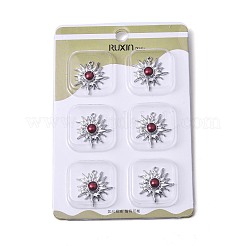 エナメルペンダント付き真鍮  太陽のチャーム  プラチナメッキ  22x22.5~23x4mm  穴：1.4~1.5mm&nbsp;KK-T073-37P