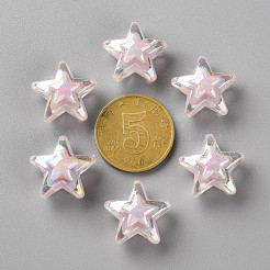 透明なアクリルビーズ  二層ビーズ  ABカラー  スター  プラム  15.5x16x9.5mm  穴：3mm  約569個/500g&nbsp;TACR-S152-11B-09