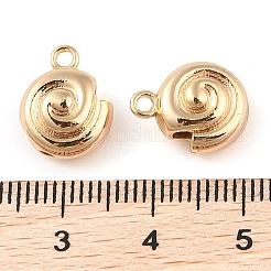 真鍮製チャーム  カドミウムフリー＆ニッケルフリー＆鉛フリー  カタツムリ  18KGP本金メッキ  13x10.5x6.5mm  穴：1.6mm&nbsp;KK-Q816-22G
