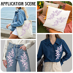 4 Pairs Polyester with Sequin Embroidery Lace Appliques&nbsp;DIY-GF0013-81A