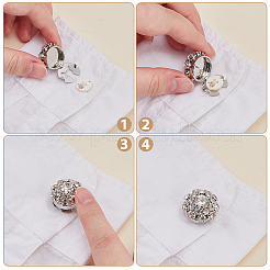 2Pcs 2 Styles Brass Glass Cufflinks&nbsp;BUTT-WR0001-29