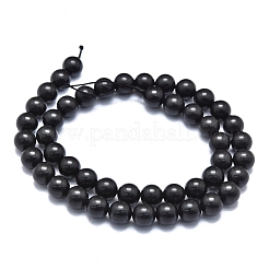 Natural Shungite Beads Strands&nbsp;G-M353-A04-10mm
