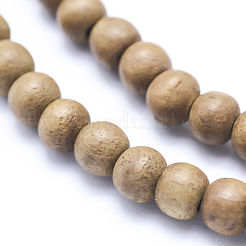 Natural Camphor Wood Beads Strands&nbsp;WOOD-P011-10-8mm