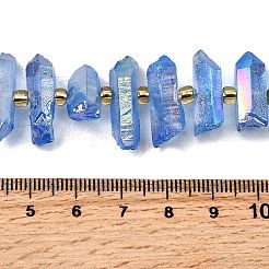 Electroplated Natural Quartz Crystal Beads Strands&nbsp;G-F800-F14