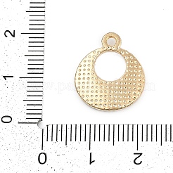 合金マイクロパヴェラインストーンペンダント  フラットラウンド  ゴールドカラー  18x15x2mm  穴：1.6mm&nbsp;FIND-K020-15G