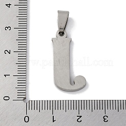 ステンレスペンダント201個  ラインストーン付き  文字L  文字J  26x13x2mm  穴：6x3mm&nbsp;STAS-Q342-53P-J