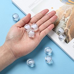 透明なアクリルビーズ  二層ビーズ  ラウンド  カボチャ  透明  22mm  穴：3mm  約100個/500g&nbsp;TACR-S089-22mm-01
