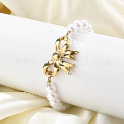 Ion Plating(IP) 304 Stainless Steel Link Bracelets for Women&nbsp;BJEW-P345-09G