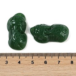 Spray Painted Imitation Jade Glass Beads&nbsp;GLAA-Z007-01G