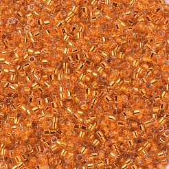 MIYUKIデリカビーズ小  シリンダー  日本製シードビーズ  15/0  （dbs0045)シルバーライニングオレンジ  1.1x1.3mm  穴：0.7mm  約175000個/袋  50 G /袋&nbsp;SEED-X0054-DBS0045