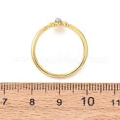 Brass Micro Pave Cubic Zirconia Cuff Open Rings for Women&nbsp;RJEW-C168-02G