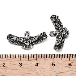 316サージカルステンレスペンダント  イーグルチャーム  アンティークシルバー  13x25.5x2.6mm  穴：1.5mm&nbsp;STAS-K276-26AS