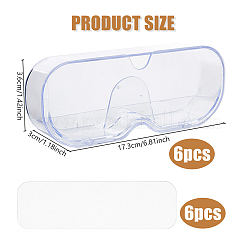 ペット用眼鏡フレーム ライザー ディスプレイスタンド  サングラスラックホルダー  長方形  透明  17.3x3x3.6cm&nbsp;ODIS-WH0025-241
