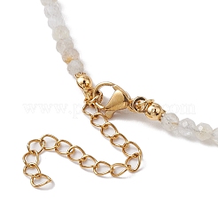 3mmファセットラウンド天然シトリンビーズネックレス（女性用）  16.14インチ（41cm）&nbsp;NJEW-JN05079-01