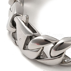 304 Stainless Steel Compass Cuban Link Chain Bracelets for Women Men&nbsp;BJEW-Q341-10AS