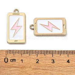 Rack Plating Alloy Enamel Pendants&nbsp;PALLOY-F308-09G-03