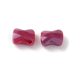 電気メッキガラスビーズ  ABカラー  多面的な枕  オールドローズ  8x6.5x4mm  穴：1.2mm&nbsp;GLAA-D016-16G
