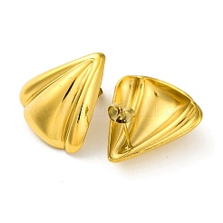 Ion Plating(IP) 304 Stainless Steel Triangle Stud Earrings&nbsp;EJEW-K295-09G