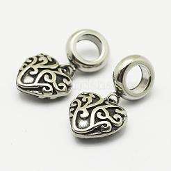 304 Stainless Steel European Dangle Pendants&nbsp;STAS-A032-077AS