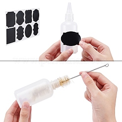 DIYキット  プラスチック製の目盛り付き接着剤ボトル付き  豚毛ビーカーブラシ  黒板のステッカーラベル  2mlスポイトとファンネルホッパー  ミックスカラー  4.4x12.8cm  容量：100ミリリットル&nbsp;TOOL-BC0001-73