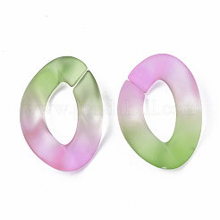 Spray Painted Two Tone Transparent Acrylic Linking Rings&nbsp;OACR-S036-001B-N