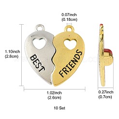 10 Sets Spray Painted Alloy Split Pendants&nbsp;FIND-FS0004-20