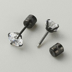 Cubic Zirconia Diamond Stud Earrings&nbsp;EJEW-TAC0015-20B-06