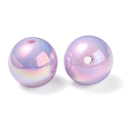 UVメッキレインボー虹色アクリルビーズ  ラウンド  アザミ  17.5x17mm  穴：2.8mm&nbsp;PACR-E001-04E