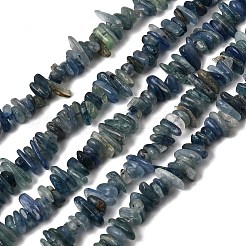 天然カヤナイト/シアナイト/ジフェンチップビーズ連売り  5~14x4~10mm  穴：1mm  約15.5インチ〜16.1インチ&nbsp;G-E271-78