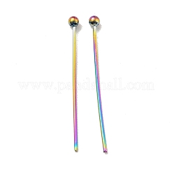イオンプレーティング（IP）304ステンレス鋼ボールヘッドピン  虹色  25x0.6mm  22ゲージ  ヘッド：1.8mm&nbsp;STAS-E156-03M-01