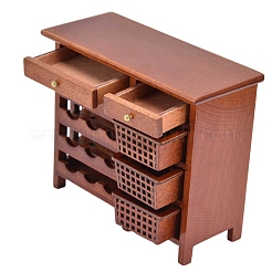 木製ミニチュア装飾品  マイクロランドスケープホームドールハウスアクセサリー  小道具の装飾のふりをする  シエナ  106x47x90mm&nbsp;PW-WG4D8D5-01