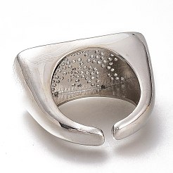 Adjustable Brass Micro Pave Clear Cubic Zirconia Open Cuff Rings&nbsp;ZIRC-I049-34