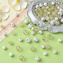 120Pcs 6 Styles Mixed Styles Acrylic Beads&nbsp;MACR-YW0003-03