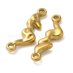 Ion Plating(IP) 304 Stainless Steel Textured Irregular Stick Connector Charms&nbsp;STAS-Q334-63G