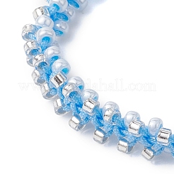 Round Glass Seed Braided Bead Bracelets&nbsp;BJEW-MZ00088-01