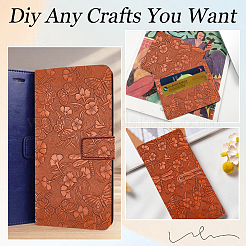 PUレザー生地  DIYクラフト作り用品用  花柄  シエナ  1370x301x0.8mm&nbsp;DIY-WH20055-025F