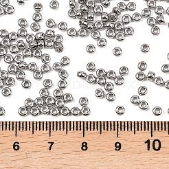 MIYUKIラウンドロカイユビーズ  日本製シードビーズ  8/0  メタリックカラー  （rr194)パラジウムメッキ  3mm  穴：1mm  約19000~20500個/ポンド&nbsp;SEED-G008-RR0194