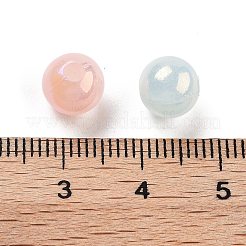 プラスチックビーズ  ABカラーメッキ  ラウンド  ミックスカラー  8mm  穴：2mm&nbsp;X-KY-L082-02B