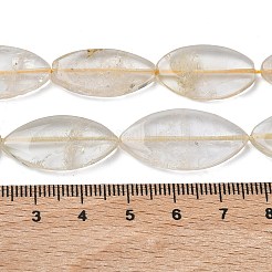 加熱された天然シトリンビーズ連売り  馬の目  20~30x11~17x5~6mm  穴：0.9mm  約16~19個/連  15.75~16.26''（40~41.3センチメートル）&nbsp;G-L650-F01-01