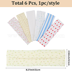 6Pcs 6 Colors Cotton & Spandex Elastic Headbands&nbsp;OHAR-DJ0001-21