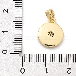 Brass Micro Pave Cubic Zirconia Pendents&nbsp;KK-M303-01G-02
