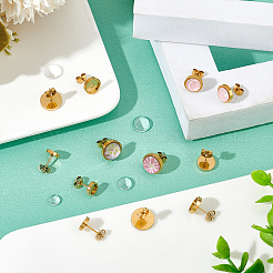 DIY Blank Dome Stud Earring Making Kit&nbsp;DIY-UN0005-16