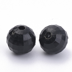 不透明なアクリルビーズ  アースビーズ  ブラック  8mm  穴：1.5mm  約1700個/500g&nbsp;SACR-S300-01B-8mm