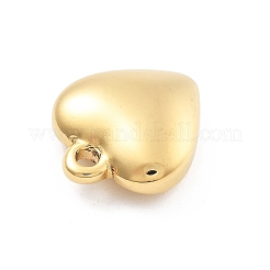 304ステンレスペンダント  PVD真空メッキ  ハートチャーム  18KGP本金メッキ  15.5x14x6mm  穴：1.9mm&nbsp;STAS-R155-054C-G