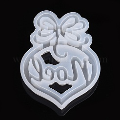 Christmas DIY Heart with Word Noel Silicone Molds&nbsp;X-DIY-L021-64