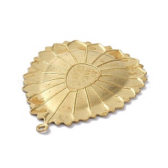 真鍮チャーム  DIYアクセサリー  ブレスレットのための  イヤリング  ネックレス  花と涙  生（メッキなし）  40.5x30x2mm  穴：1.4mm&nbsp;LS-KK-I010-03C